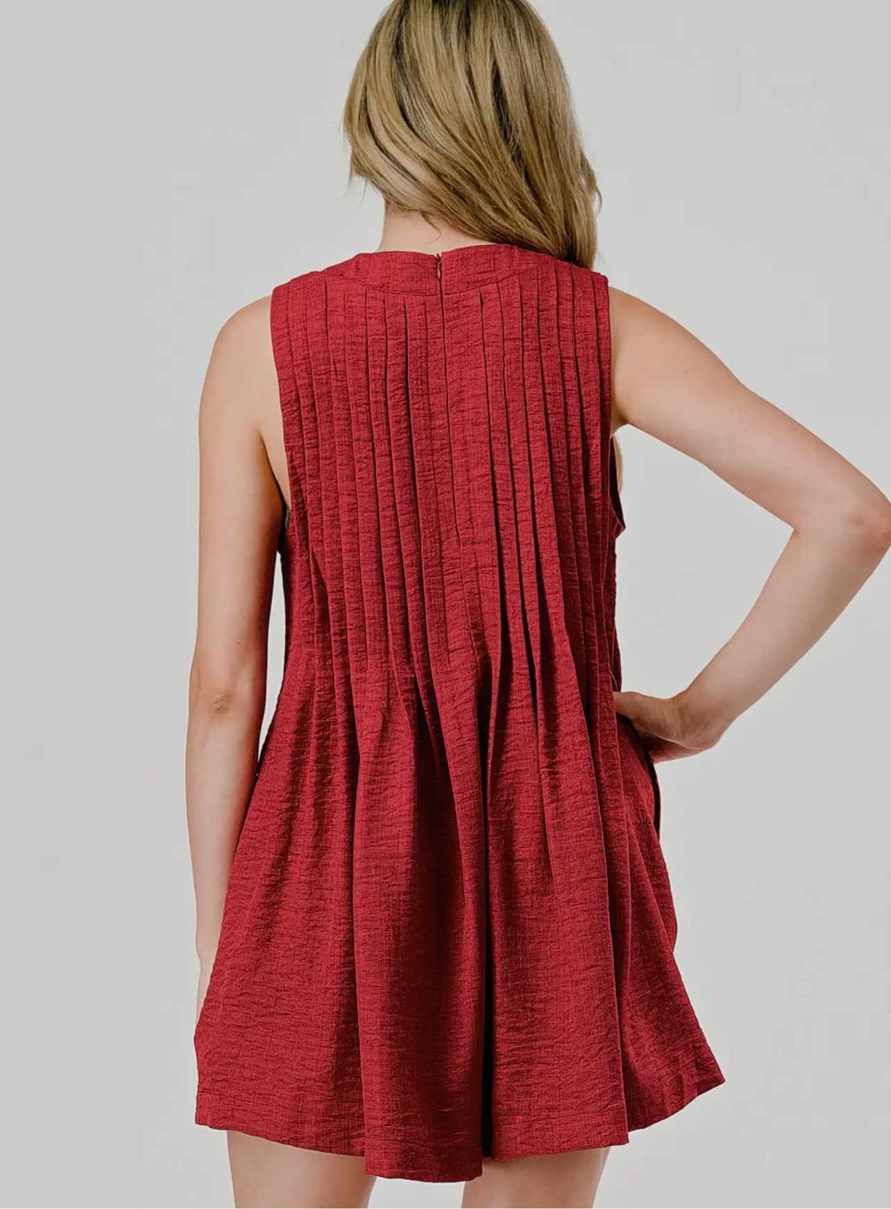 Crimson Vibe Denim Romper