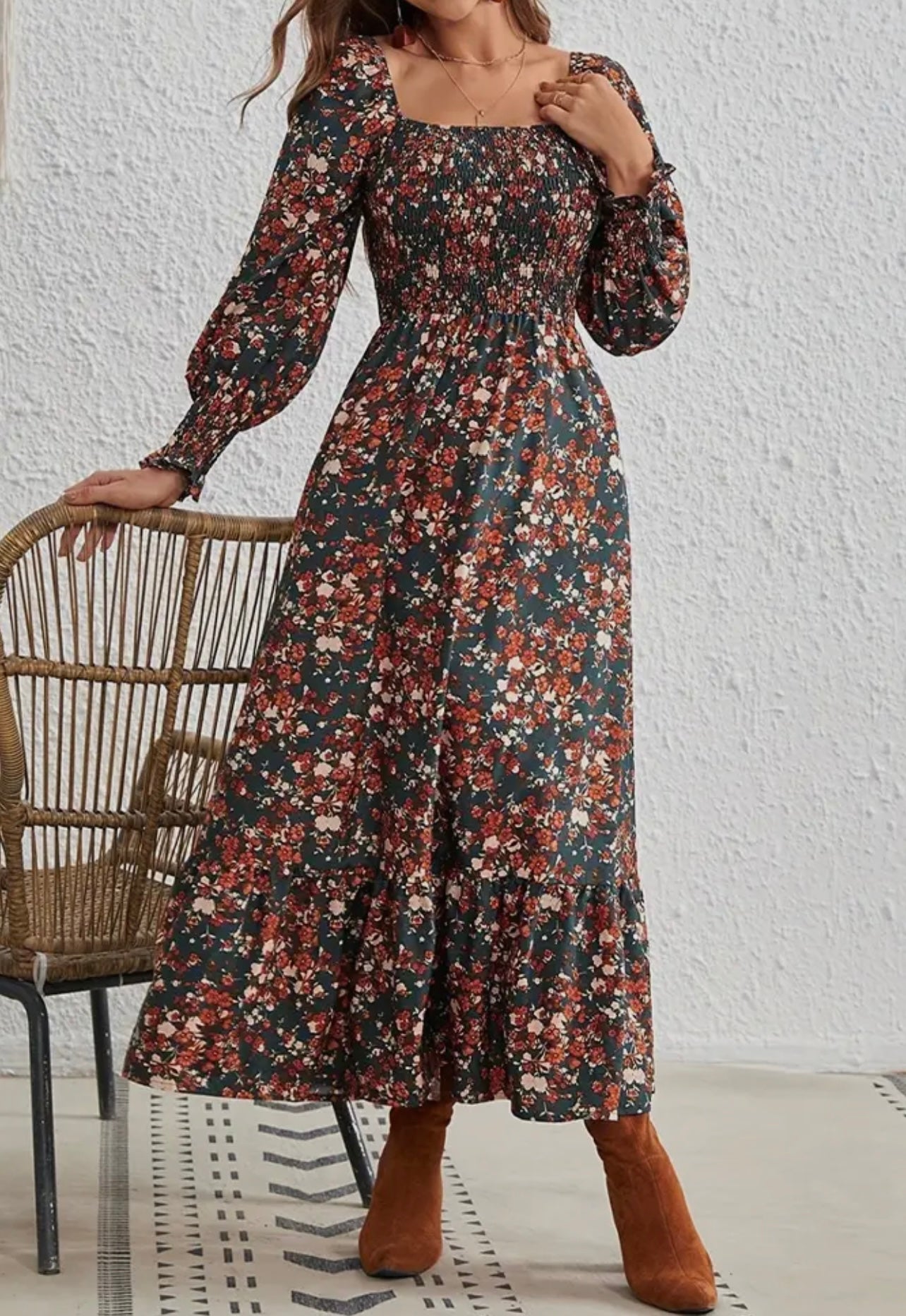 Chestnuts Roasting Maxi Dress