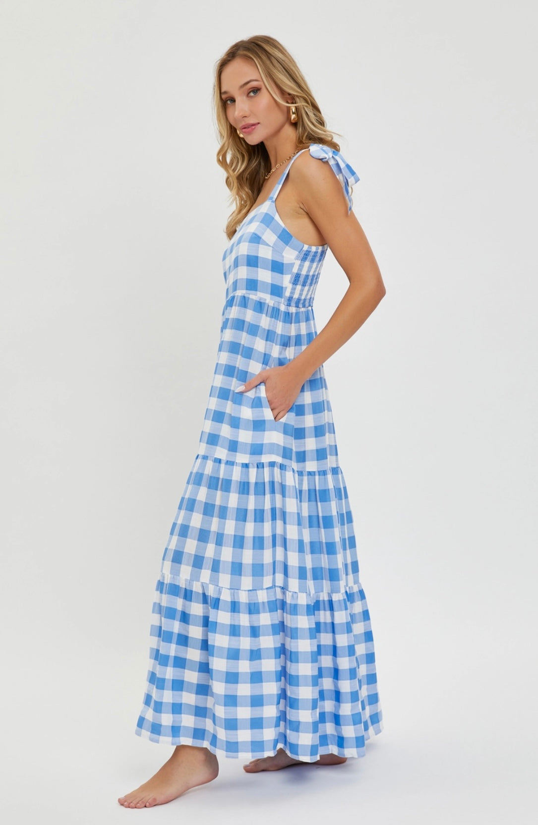 Picnic Dreams Gingham Maxi Dress