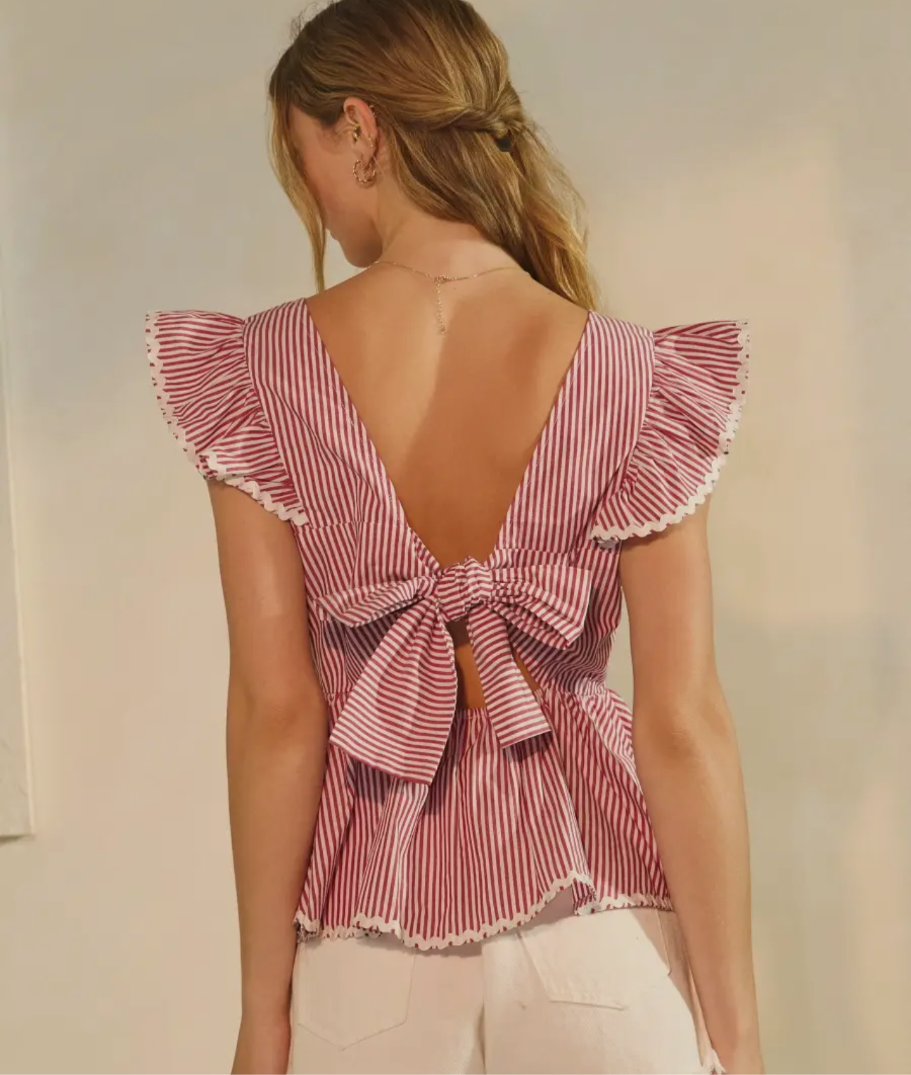 Elephant Stomp Ruffle Top