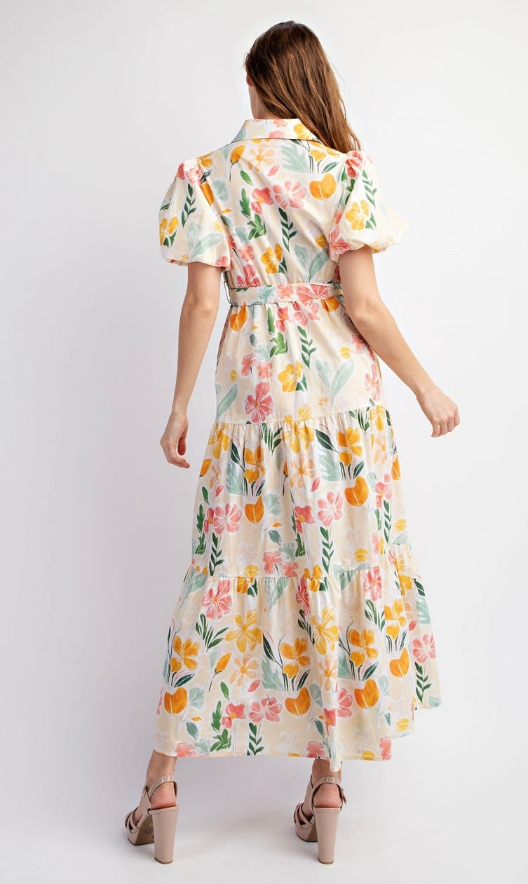 Cotton Fields Floral Maxi Dress
