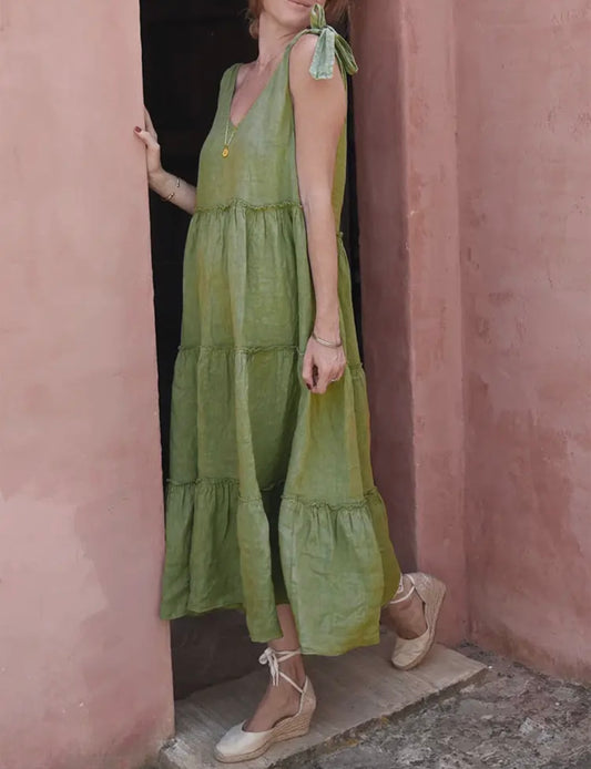 Purely Divine Linen Dress