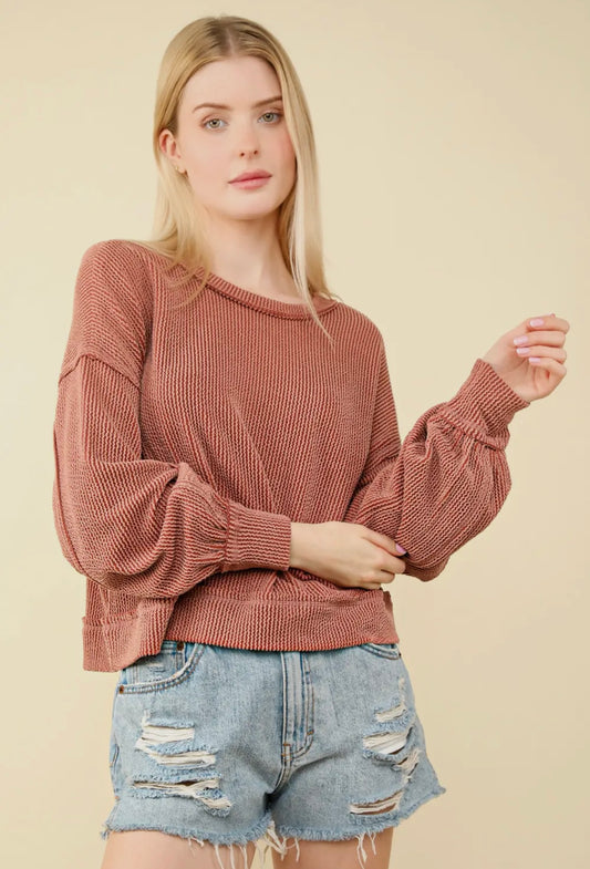 Falls Calling Ribbed Sweater