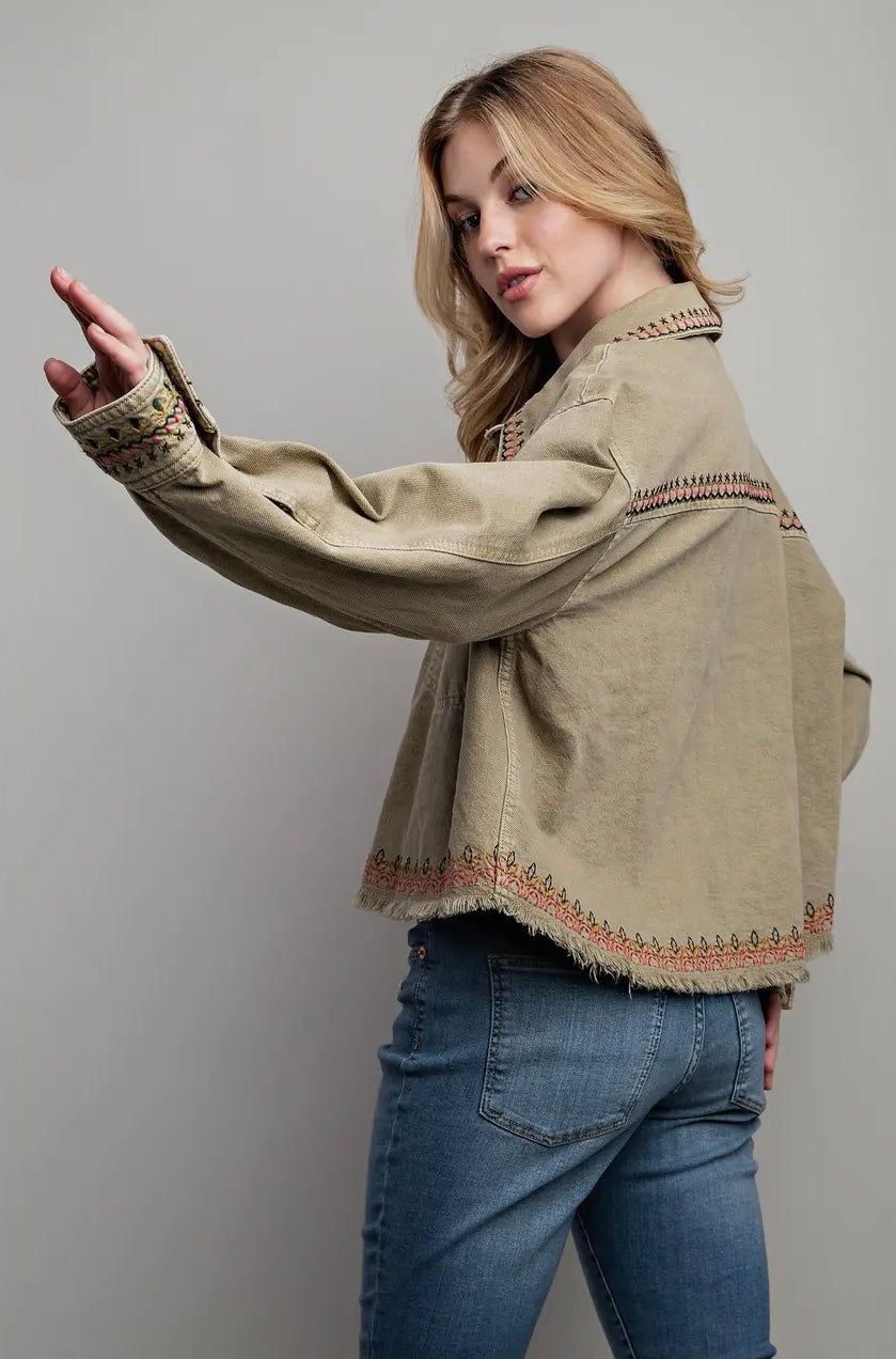 Sew & Sage Embroidered Jacket