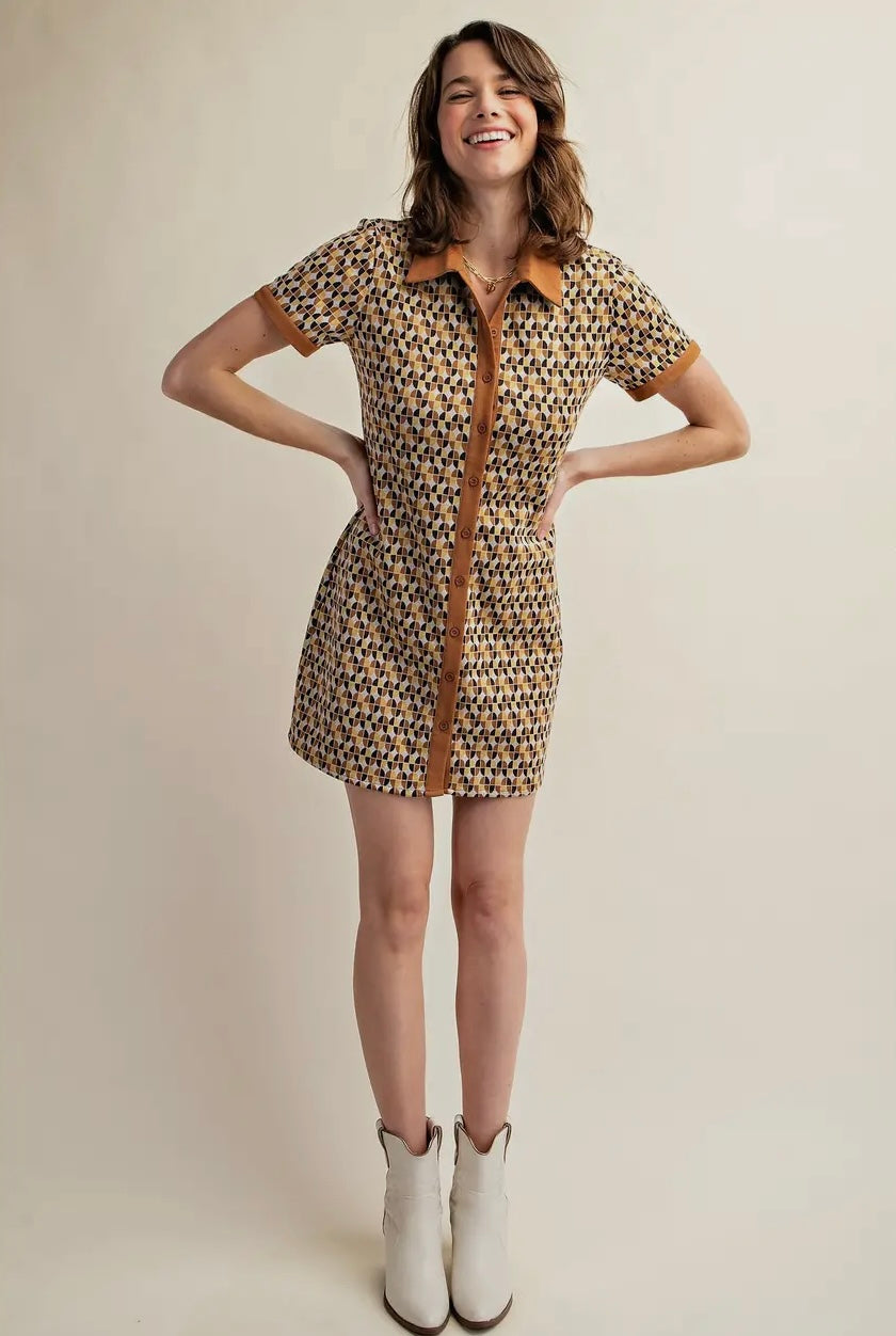 Old School Chic Mini Dress