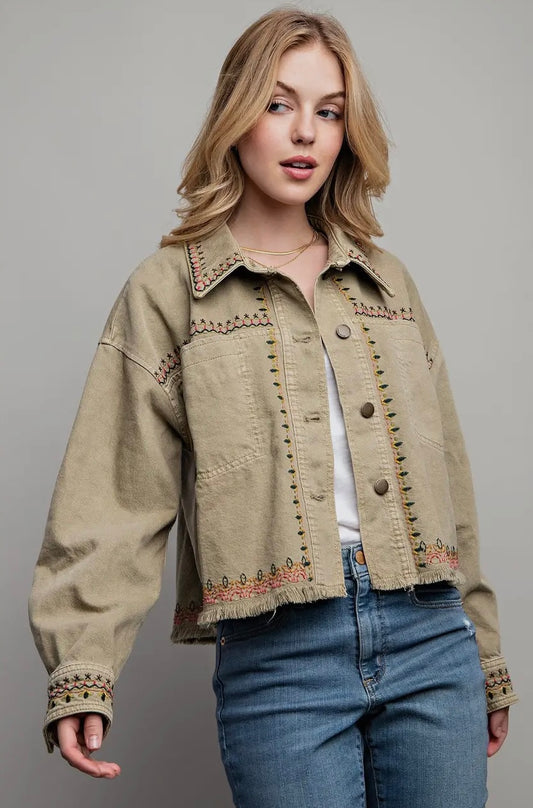 Sew & Sage Embroidered Jacket