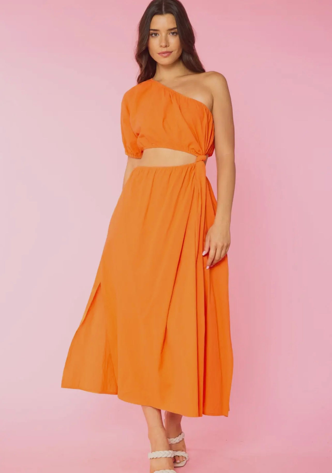 Orange Crush Midi Dress