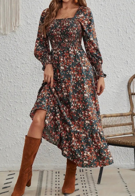 Chestnuts Roasting Maxi Dress