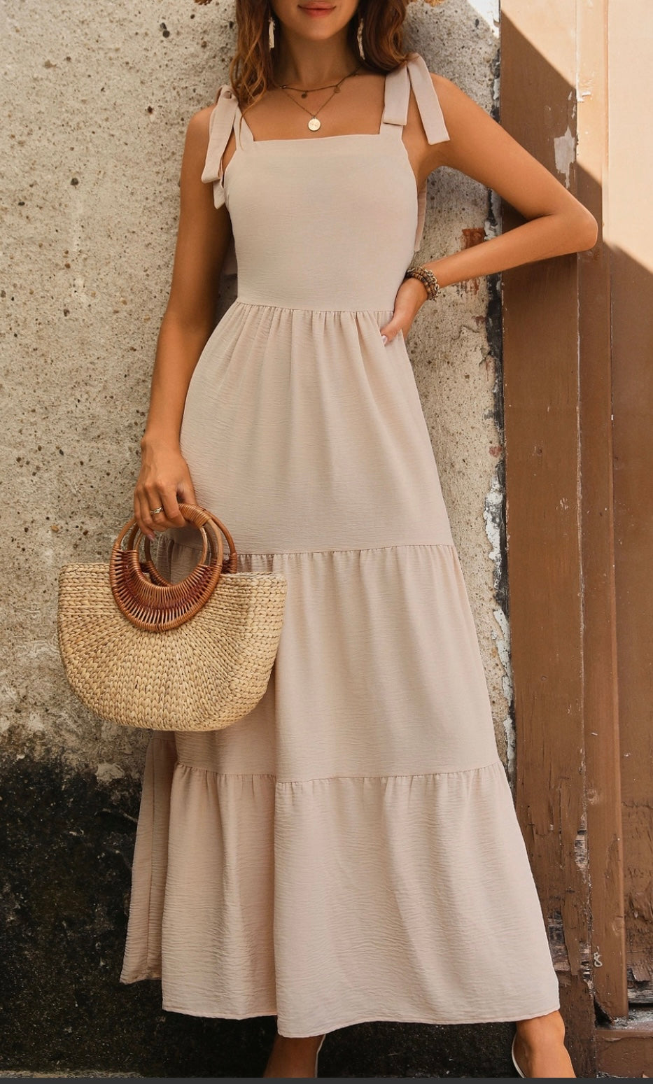 Apricot Fields Midi Dress