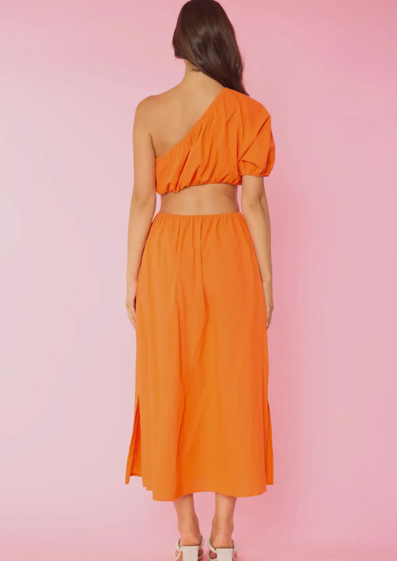 Orange Crush Midi Dress