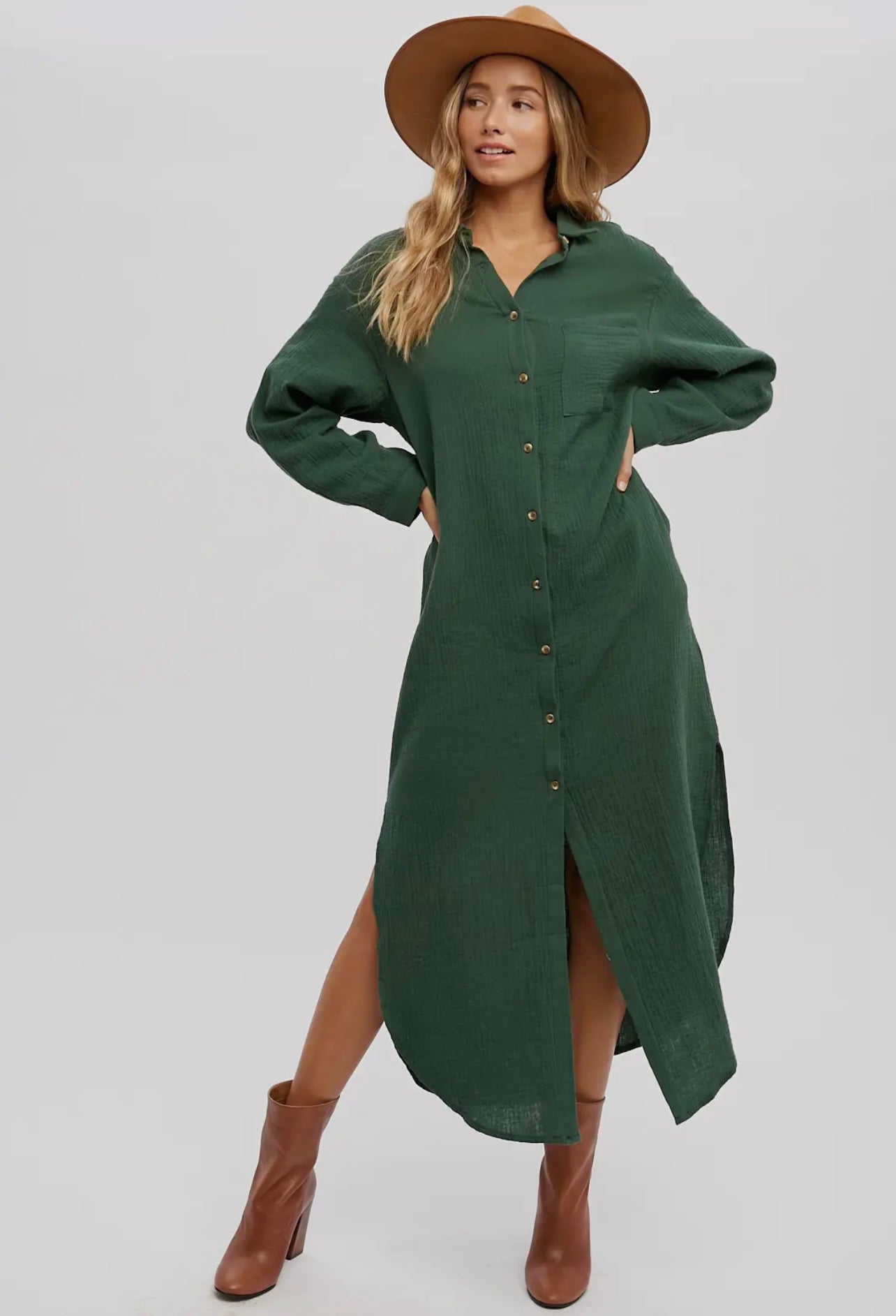 Fresh Pick Button Up Dress