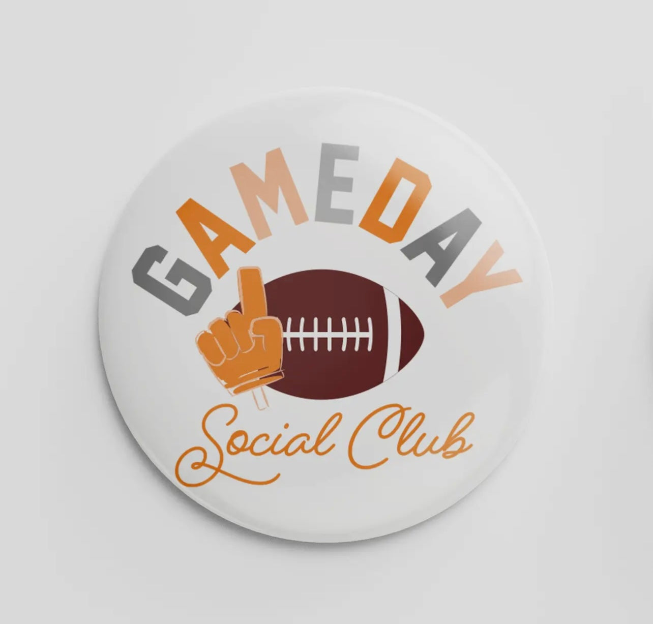 Game Day Social Club Orange Button