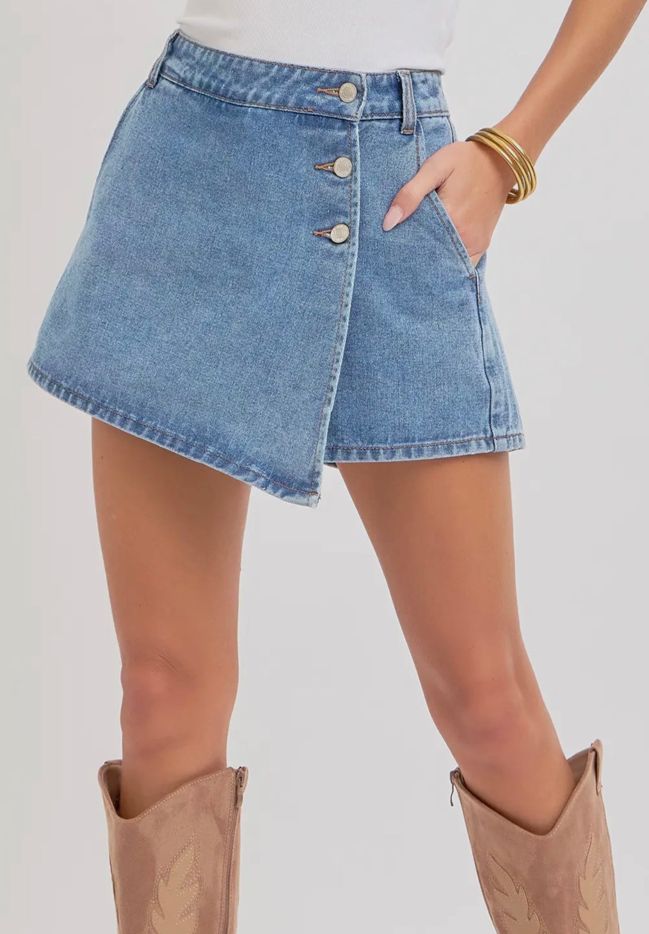 Can’t Stop Us Denim Skort