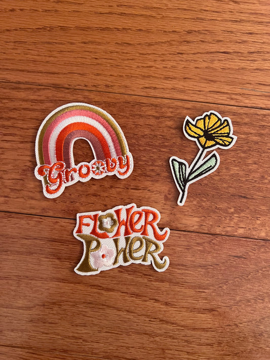 Flower Power Hat Patches