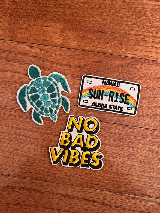 No Bad Vibes Hat Patches